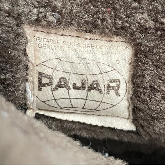 Vtg Pajar Black Seal Skin Genuine Shearling Lining Zip Ankle Boots - Sz 6.5 - Picture 10 of 14